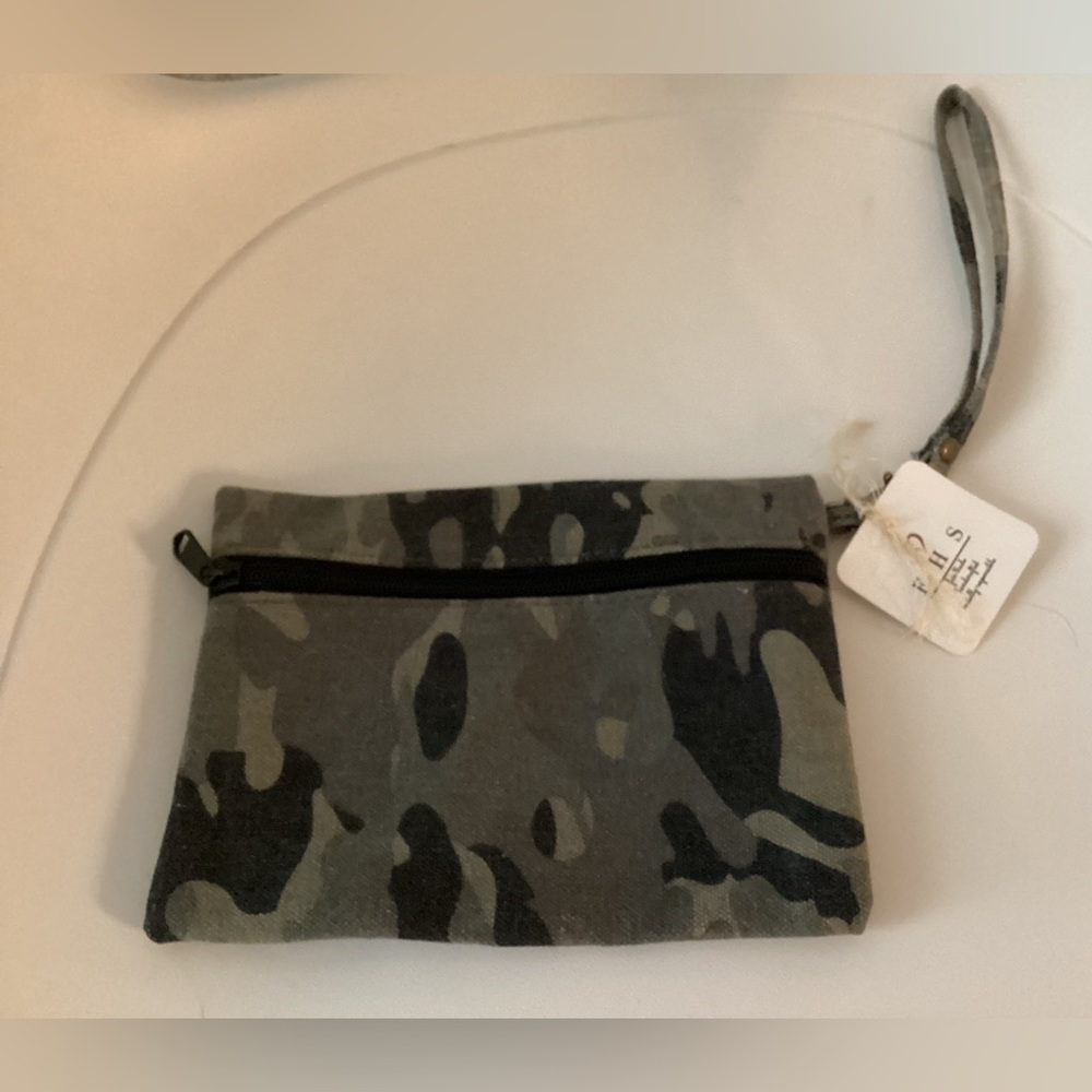 Camouflage Canvas Wristlet/Clutch